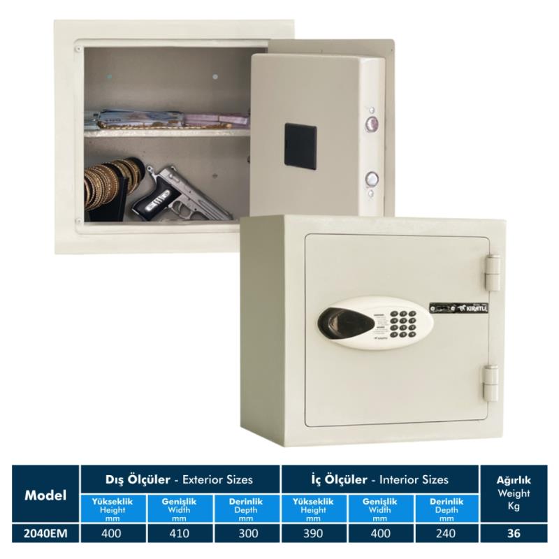 2040 EM Digital Motorlu Çelik Kasa