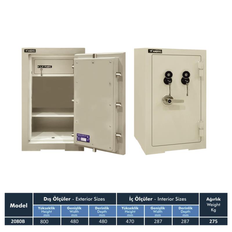 2080B KK Ev ve Ofis Çelik Kasa