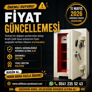 Kıratlı Çelik Kasa Fiyat Güncellemesi