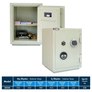 2055N KE Elektronik Ev Ofis Çelik Kasa